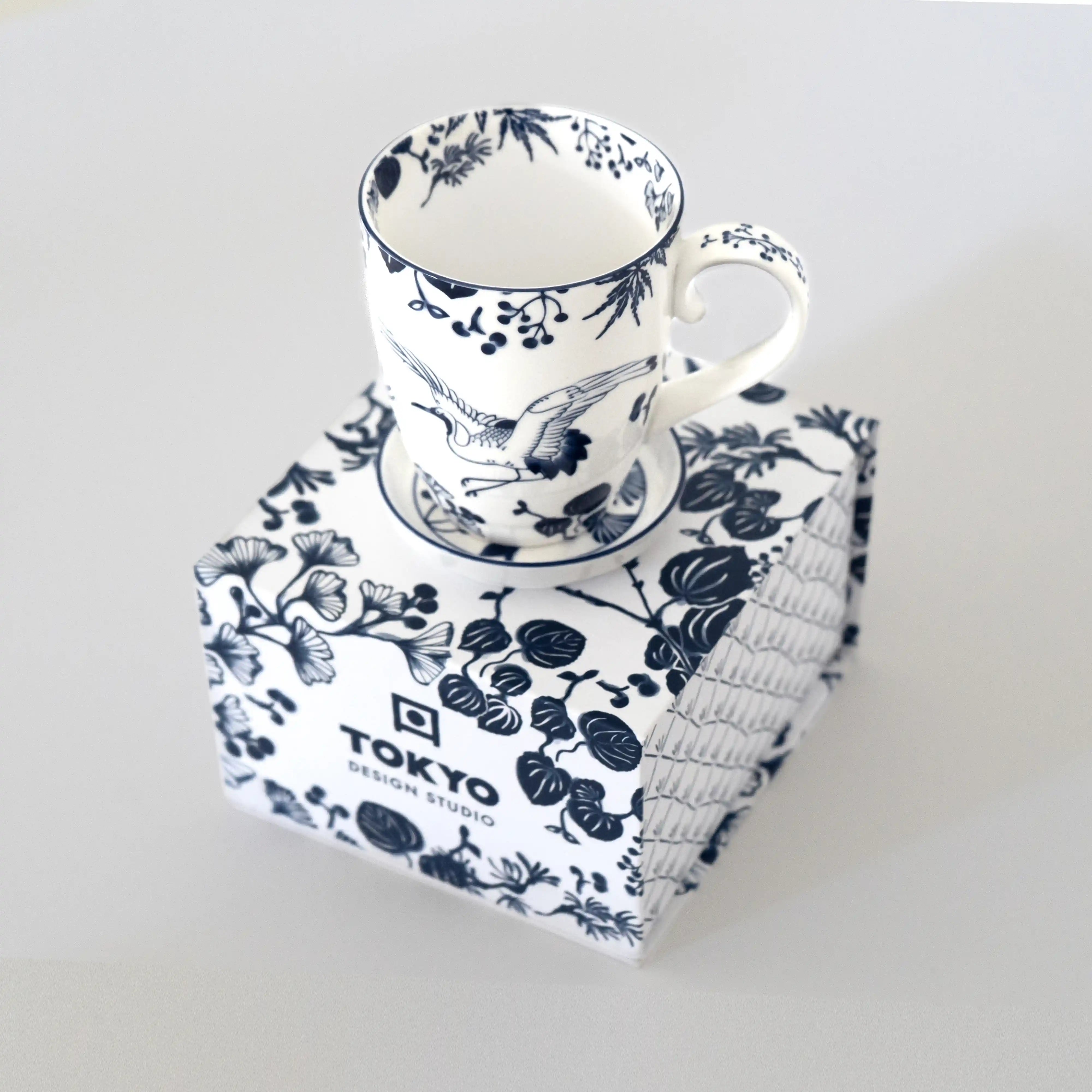 Tasse Flora Japonica Crane – 380 ml | Tokyo Design Studio