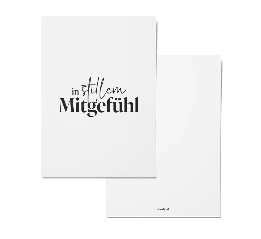in stillem Mitgefühl