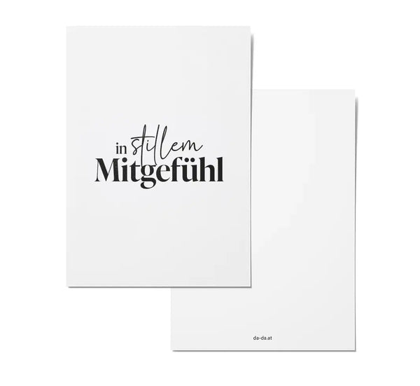 in stillem Mitgefühl